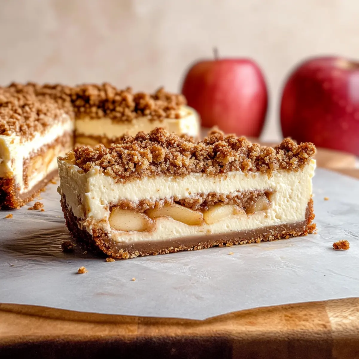 Apple Crumble Cheesecake