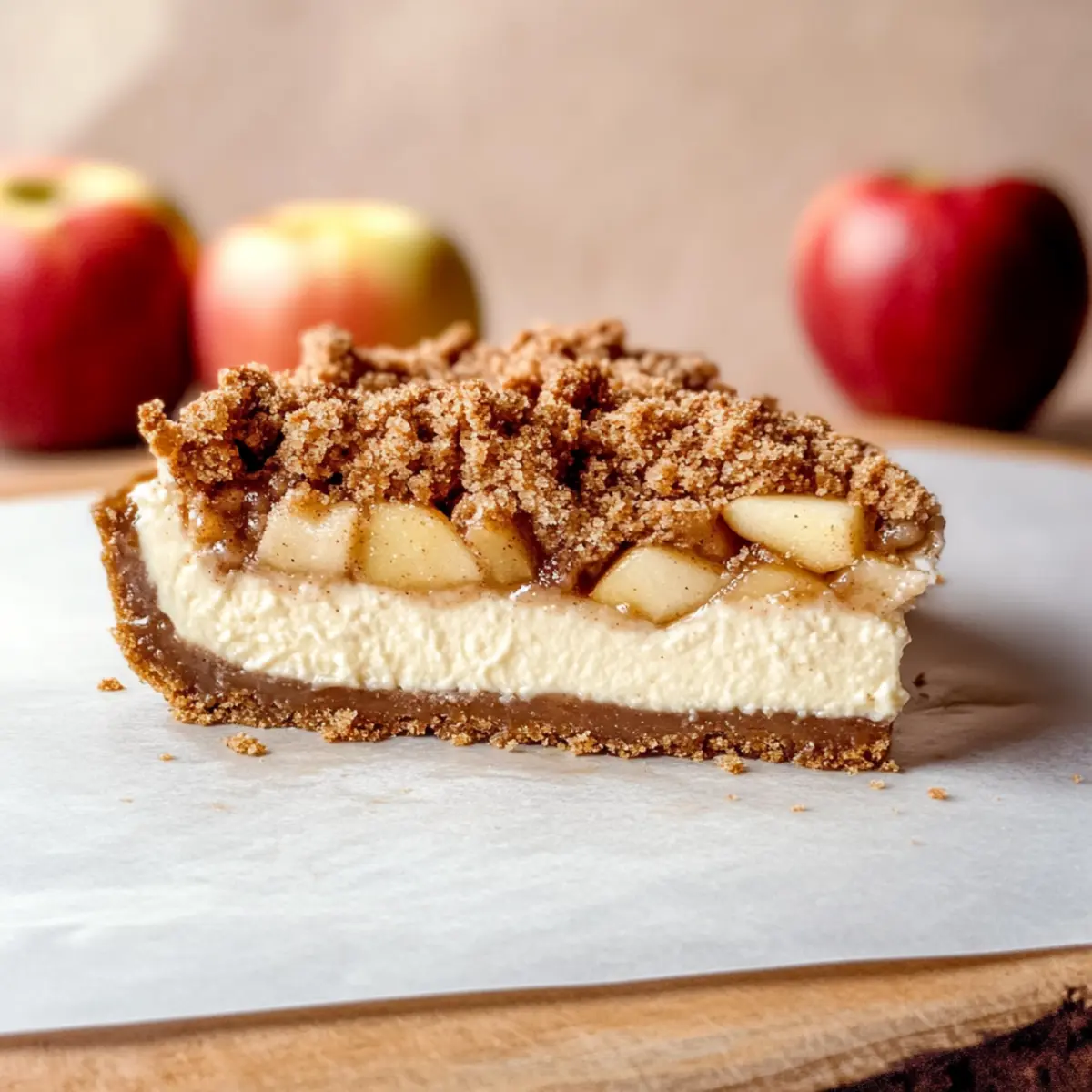 Apple Crumble Cheesecake
