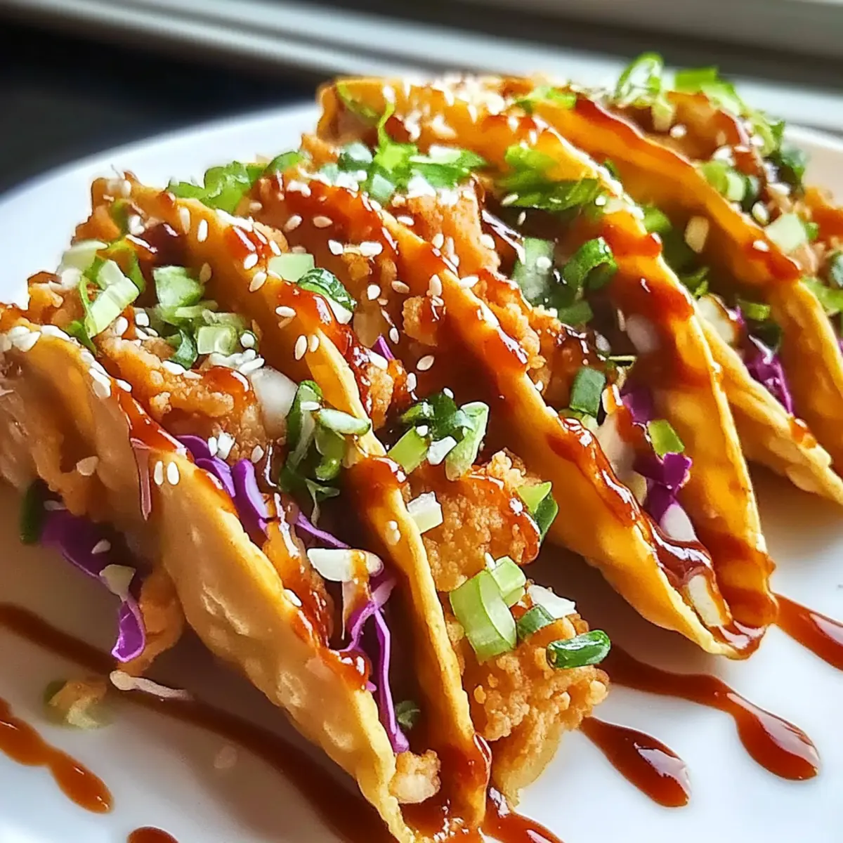 Crispy Chicken Wonton Tacos