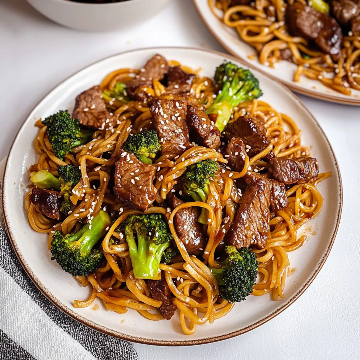 Beef and Broccoli Lo Mein Noodles