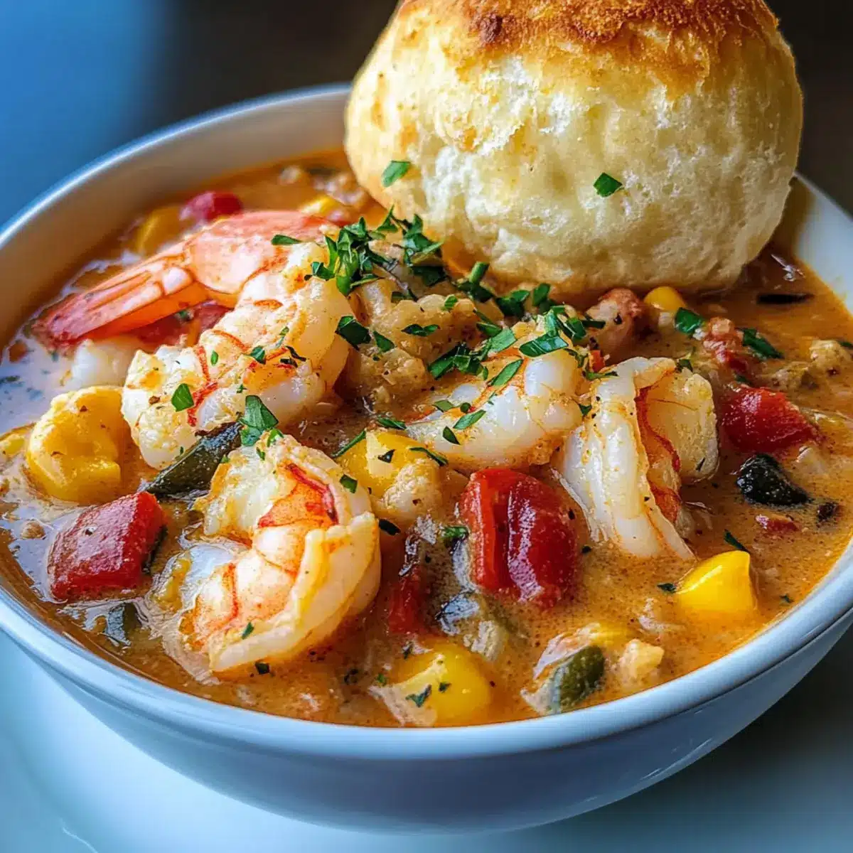 Easy Creamy Seafood and Shrimp Chili