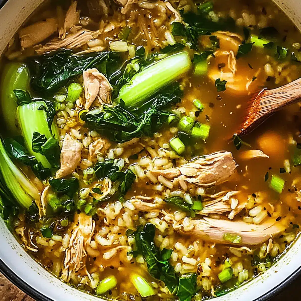 Ginger Chicken and Rice Soup