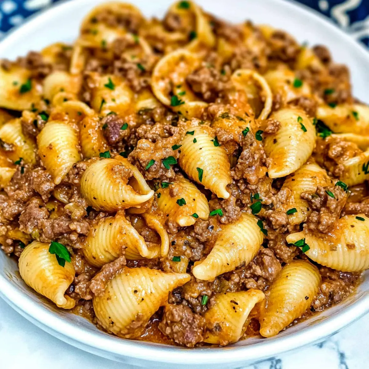 Creamy Beef and Shells