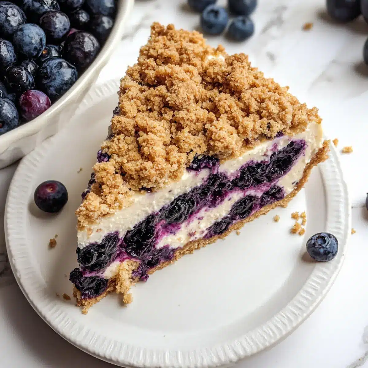Blueberry Crumble Cheesecake