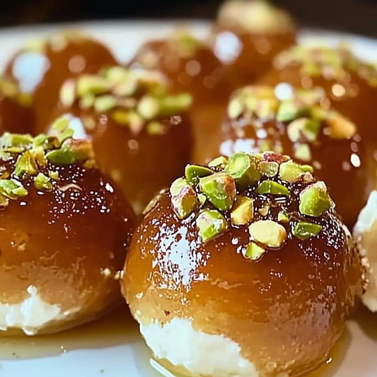 Ricotta Pistachio Honey Bites