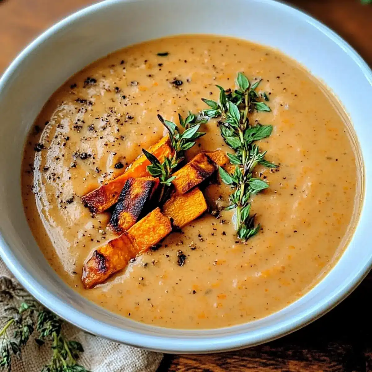 Roasted Italian Sweet Potato Soup