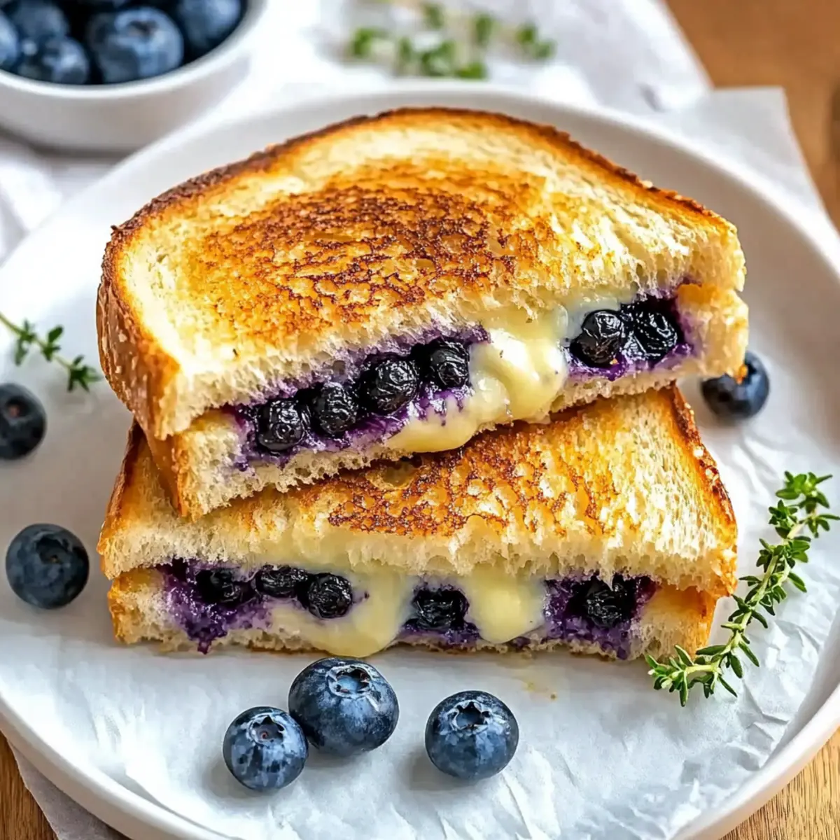 Crispy Blueberry Grilled Cheese