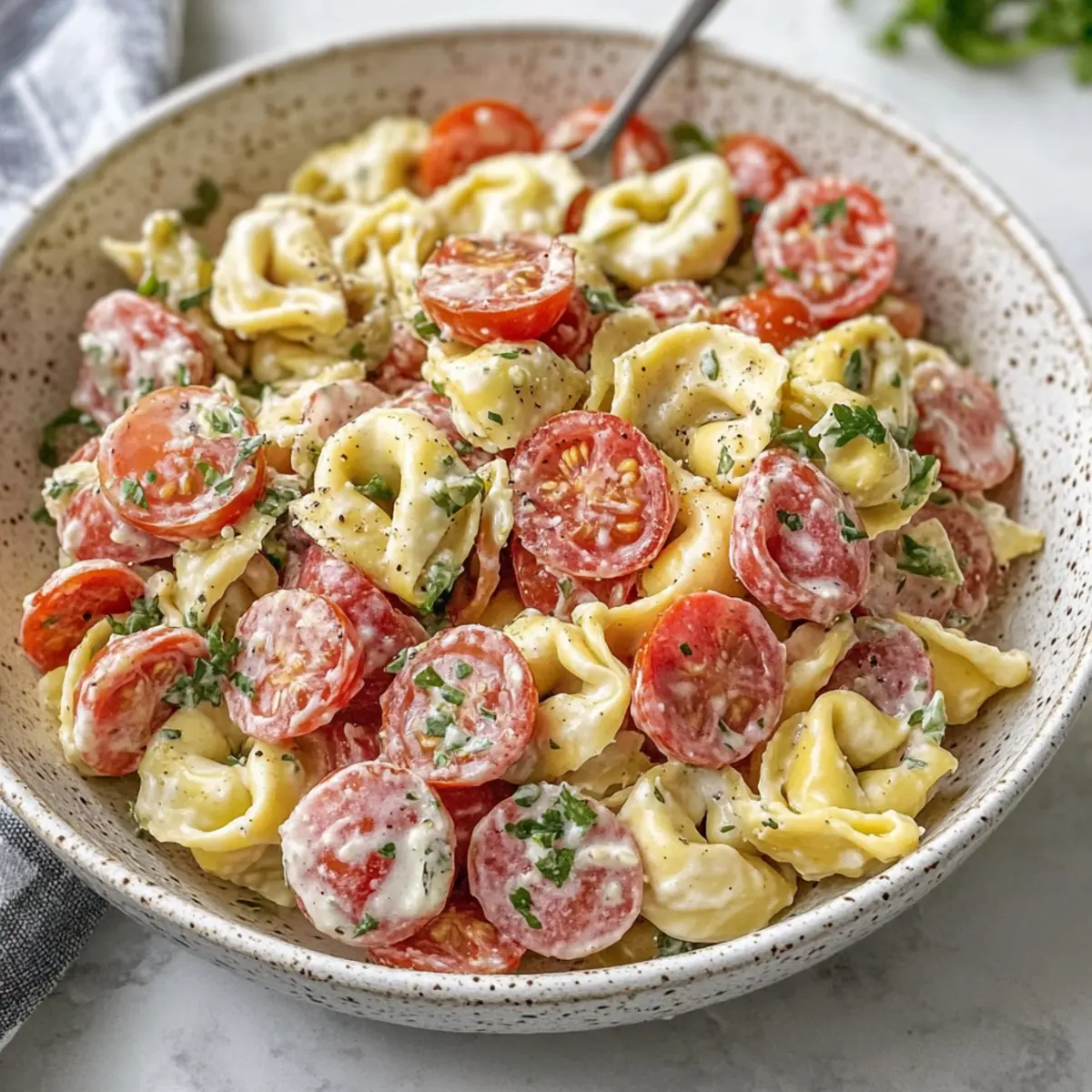 This fresh tortellini salad