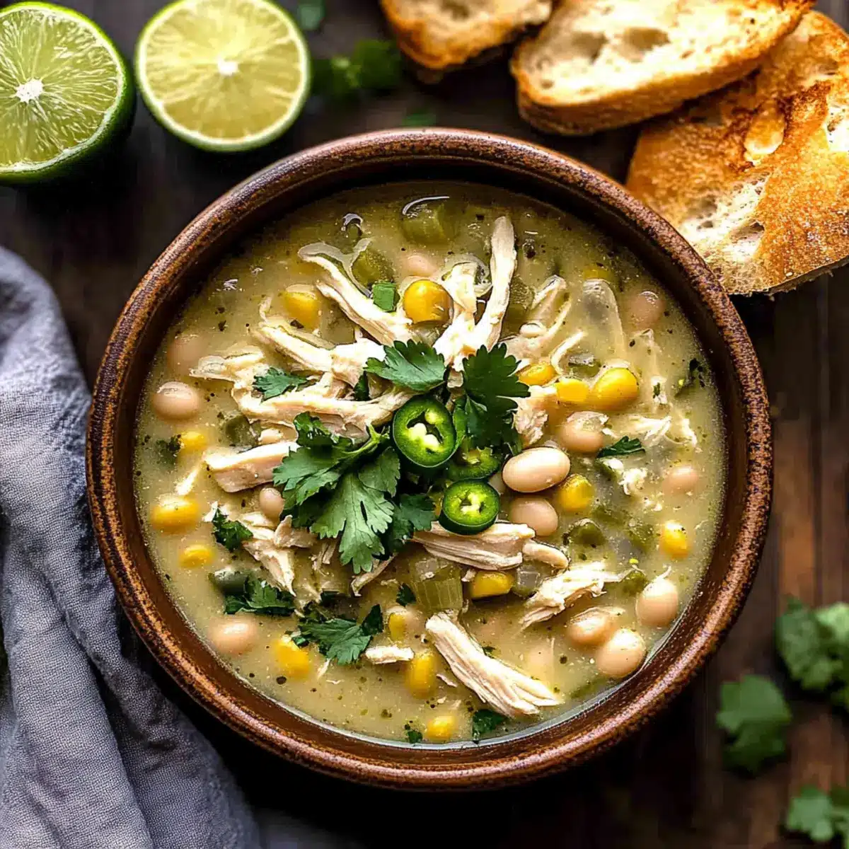 Flavorful Crockpot White Chicken Chili Soup