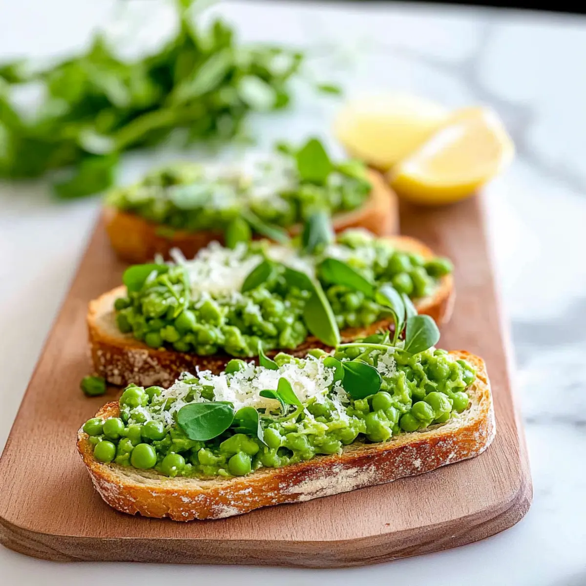 Pea Bruschetta