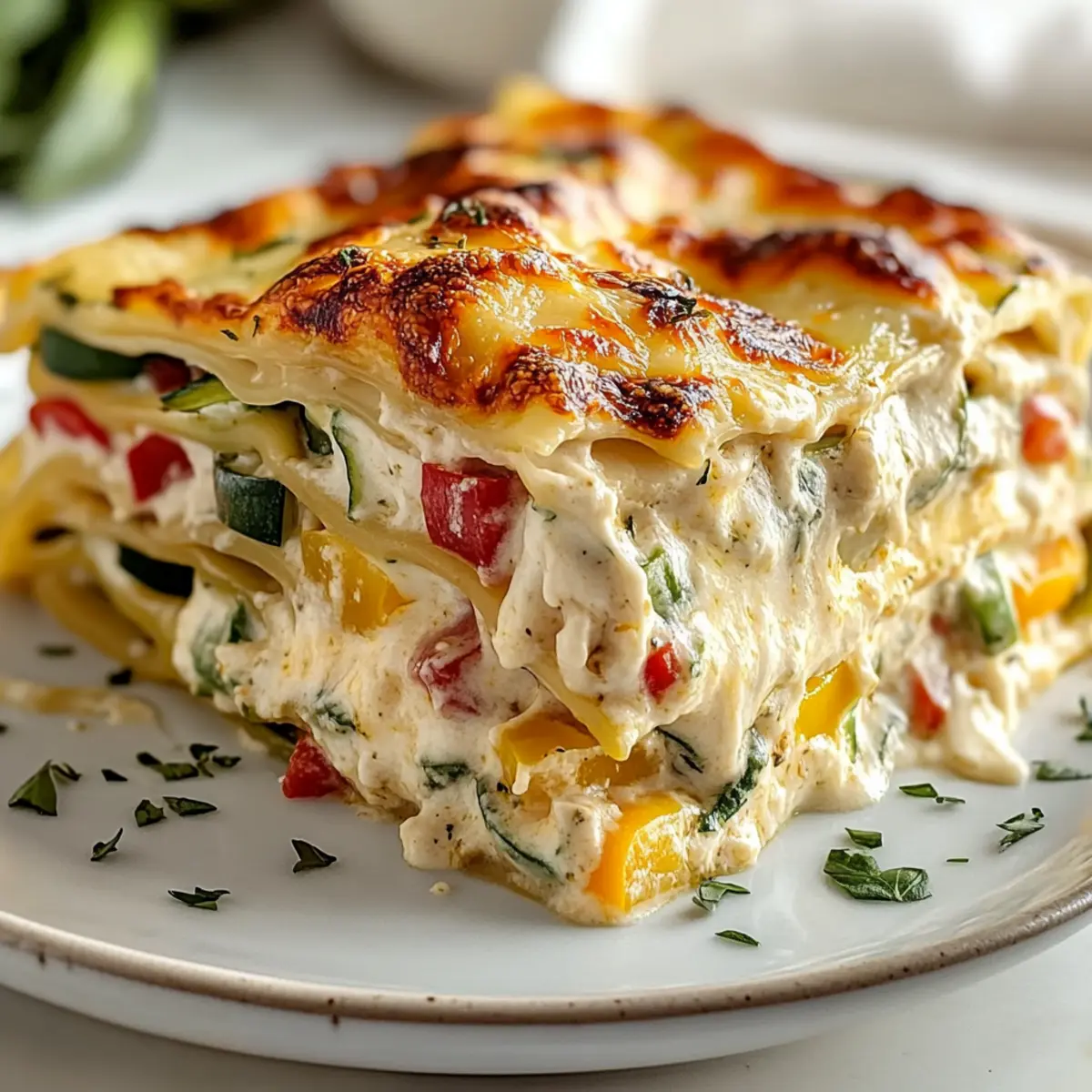 Loaded Veggie White Lasagna
