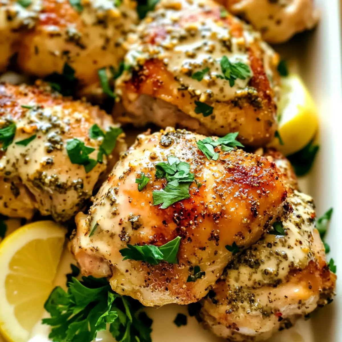 Baked Za'atar Tahini Chicken Thighs