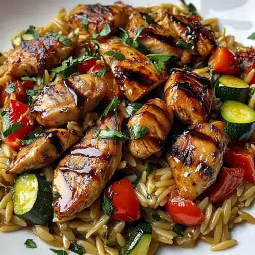 Balsamic Chicken & Veggie Orzo