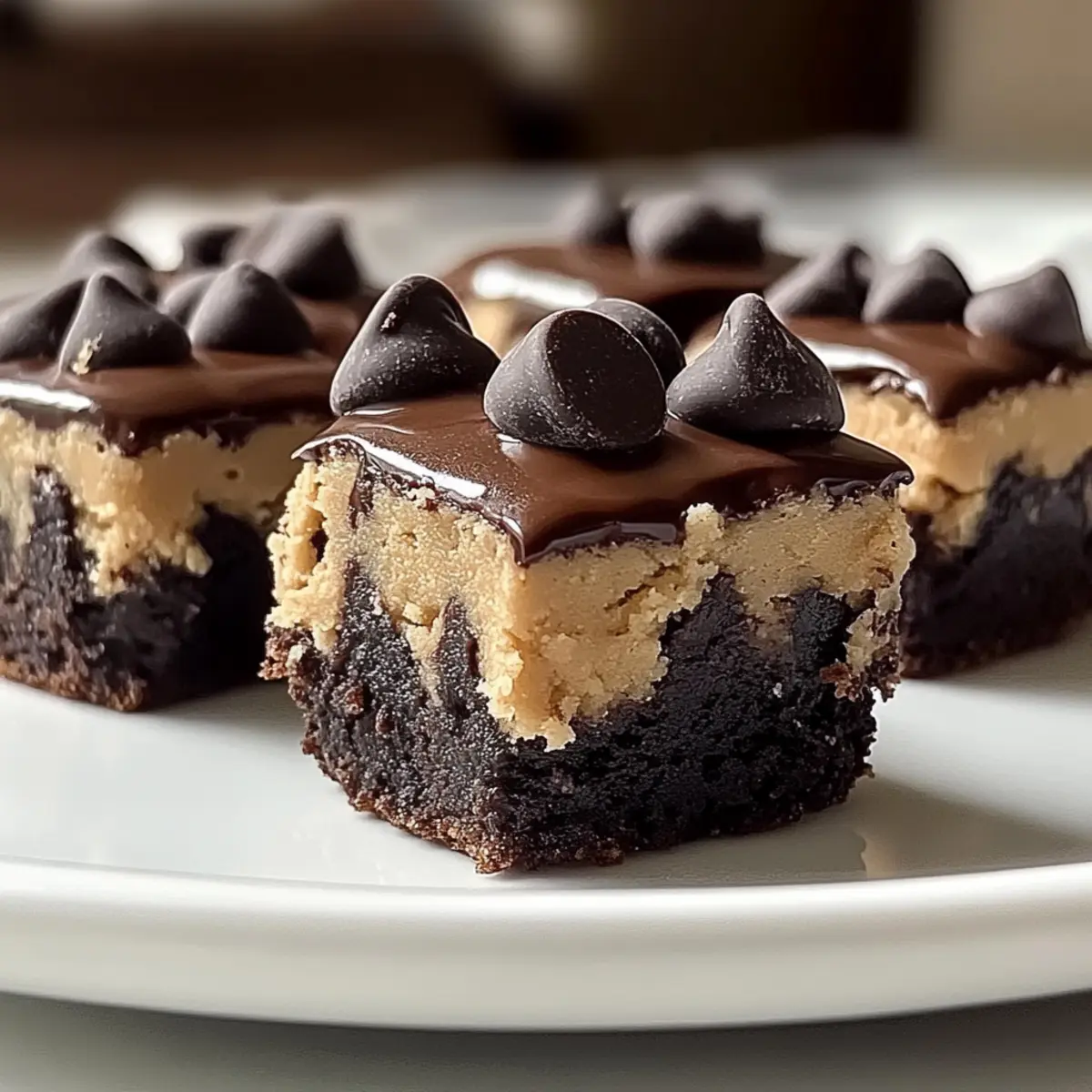 Chocolate Chip Cookie Dough Brownie Bites