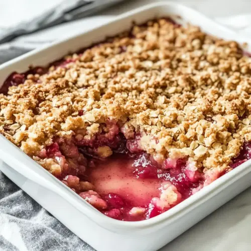 Rhubarb Crisp with Golden Crumble
