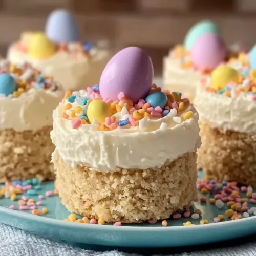 Easter No-Bake Mini Cheesecakes