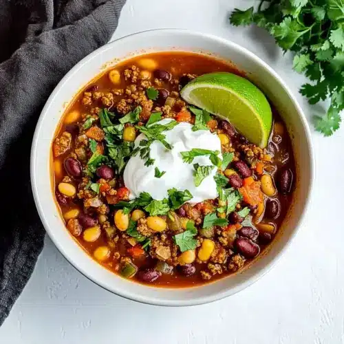Simple Crockpot Vegetarian Chili