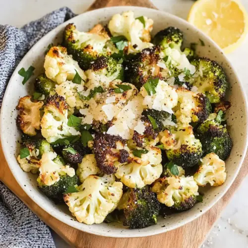 Roasted Broccoli and Cauliflower