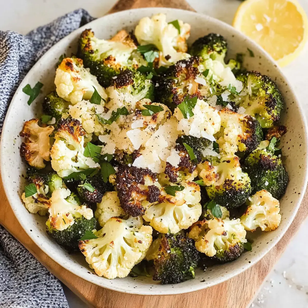Roasted Broccoli and Cauliflower