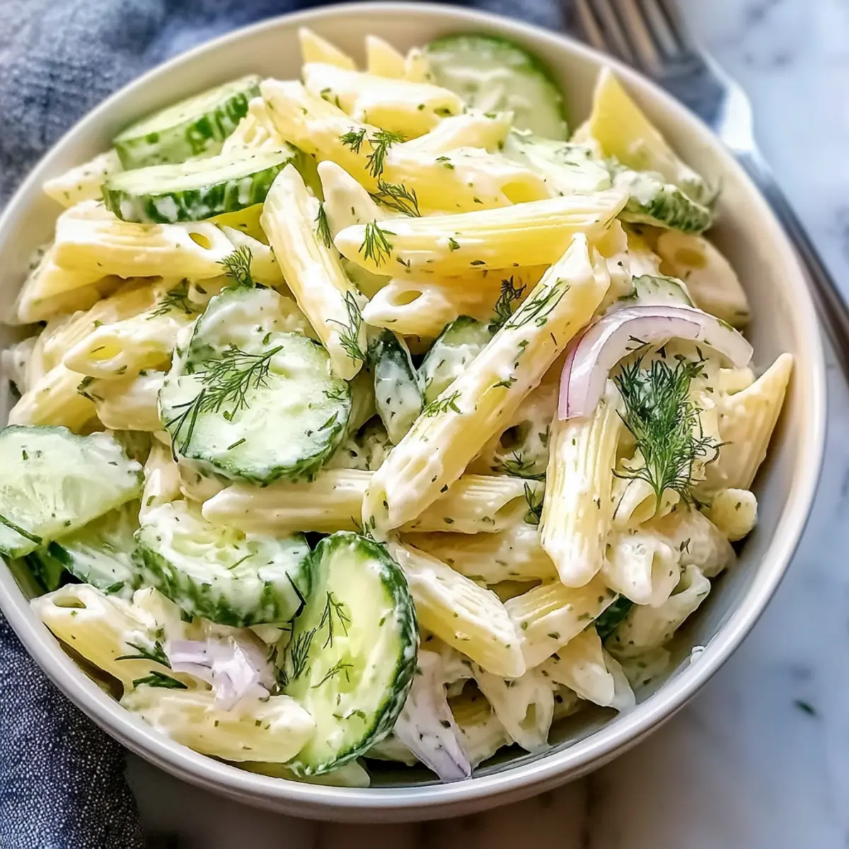 Healthy Cucumber Pasta Salad