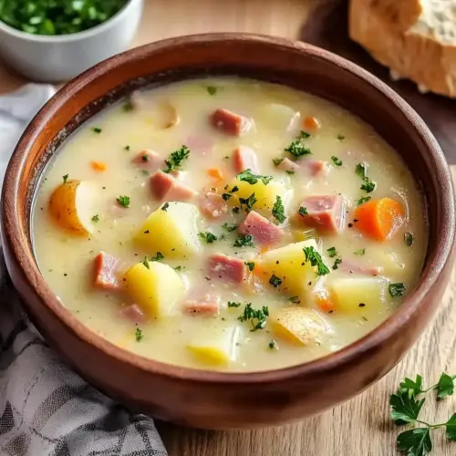 Classic Loaded Ham and Potato Soup
