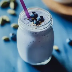 Iced Blueberry Cardamom Moon Milk (Vegan)