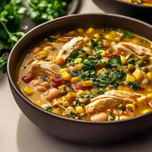 Mediterranean White Chicken Chili