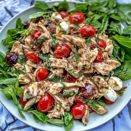 Balsamic Caprese Chicken Salad