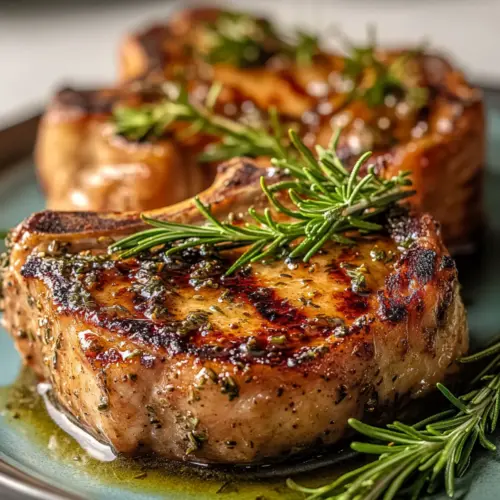 Tender Grilled Rosemary Pork Chops