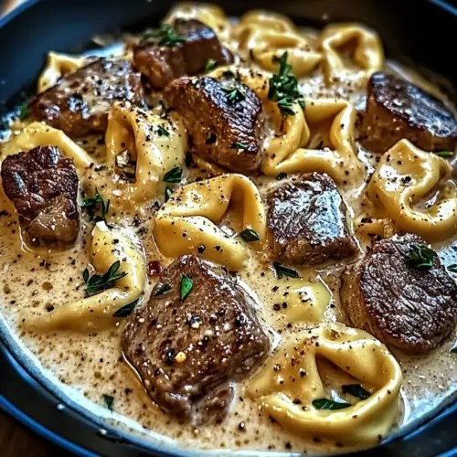 Cracked Garlic Steak Tortellini