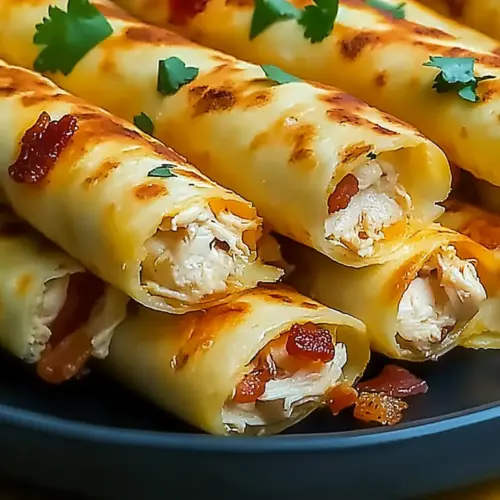 Crispy Keto Chicken Bacon Ranch Taquitos