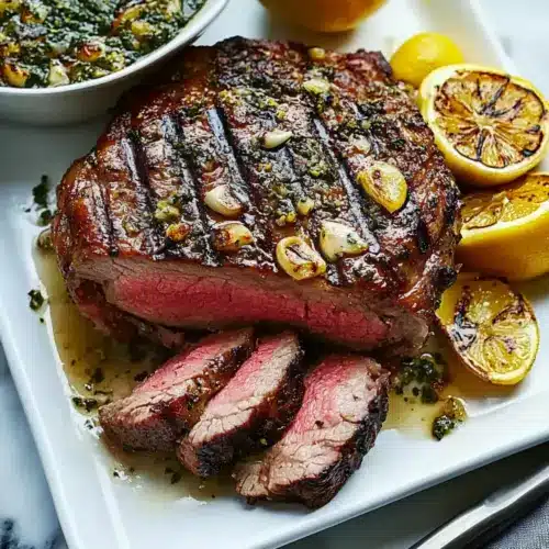 Grilled Leg of Lamb with Garlic and Lemon
