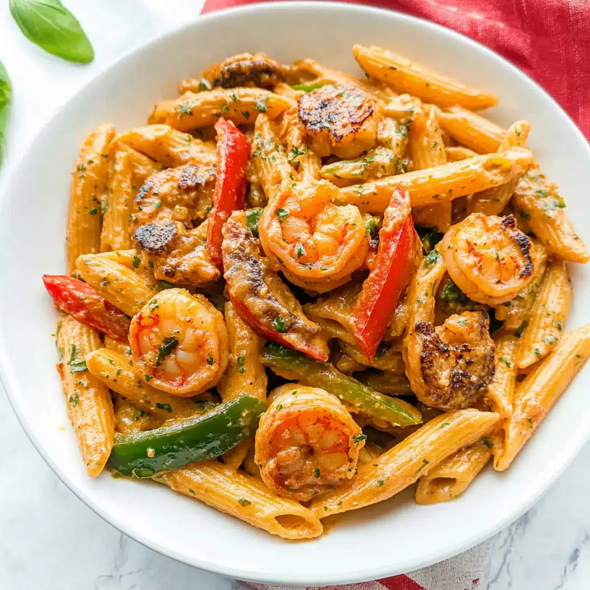 Jamaican Shrimp Rasta Pasta