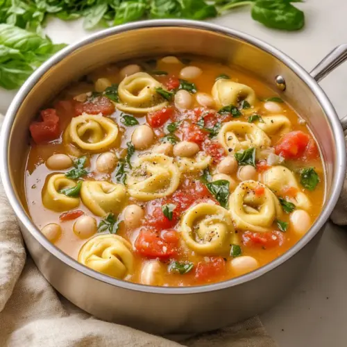 Easy Basil Tortellini Soup
