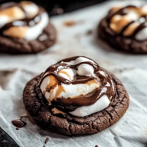 Gooey Chocolate Marshmallow Swirl Cookies