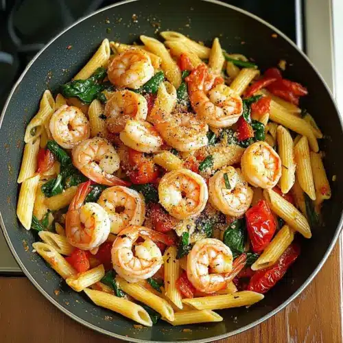 Tomato Spinach Shrimp Pasta