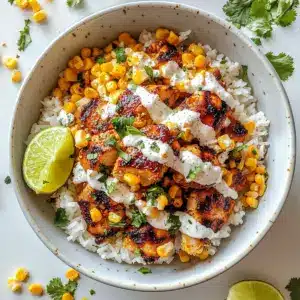 Street Corn Chicken Rice Bowl