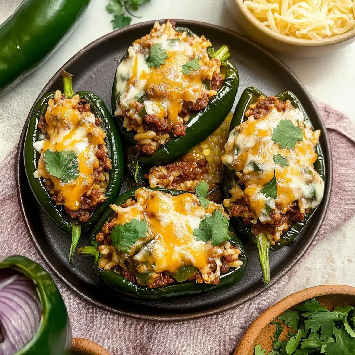 Chorizo-Stuffed Poblano Peppers