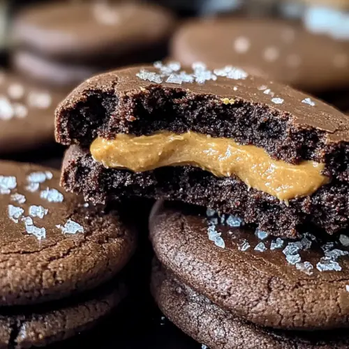 Chocolate Peanut Butter Filled Cookies