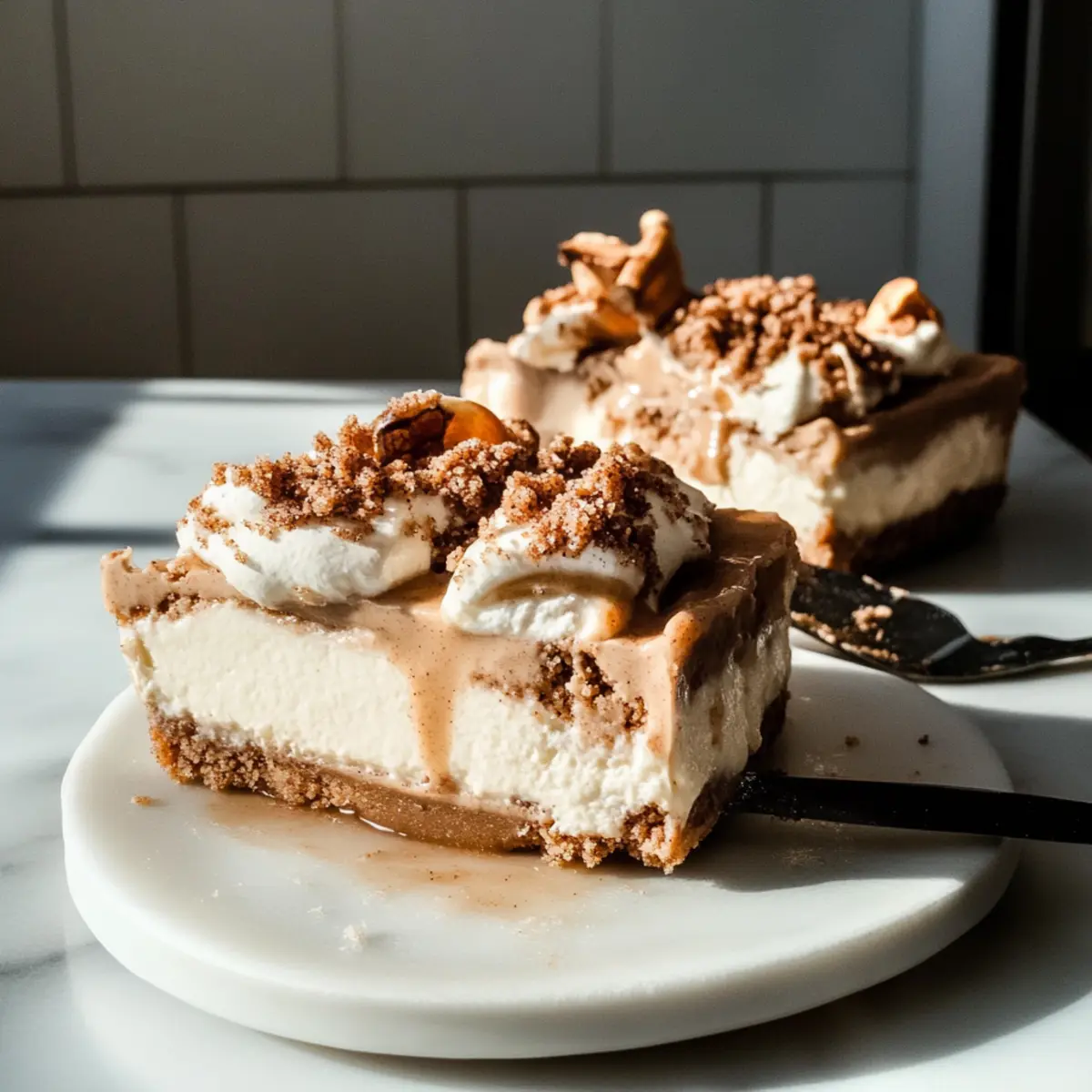 Creamy Vegan Coffee Cake Cheesecake
