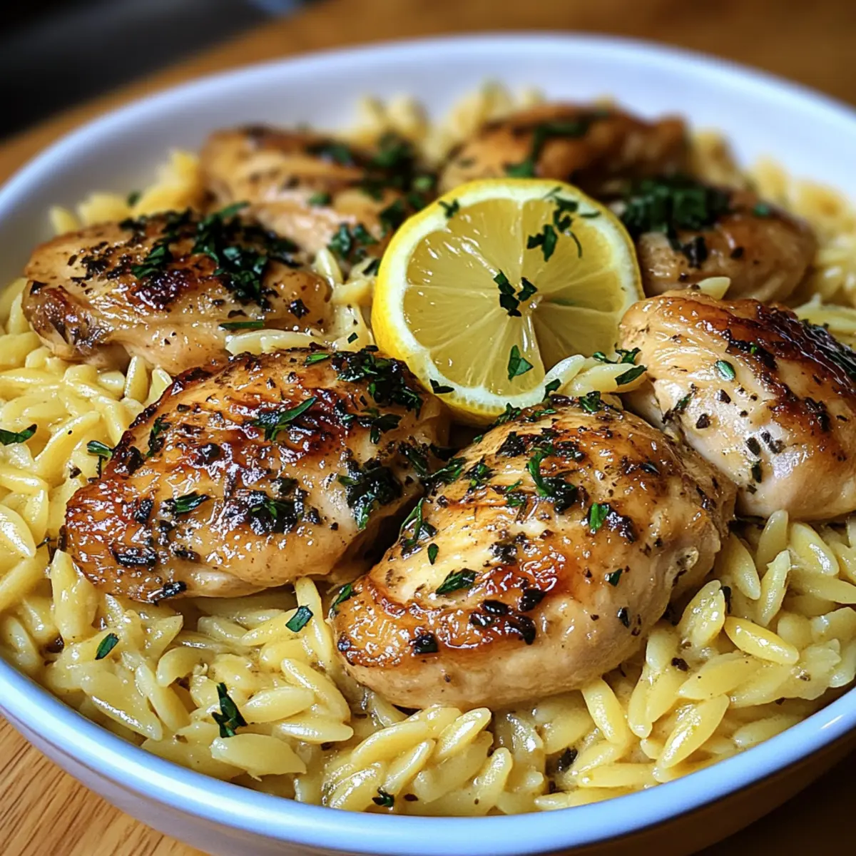 Easy Instant Pot Lemon Herb Chicken with Orzo