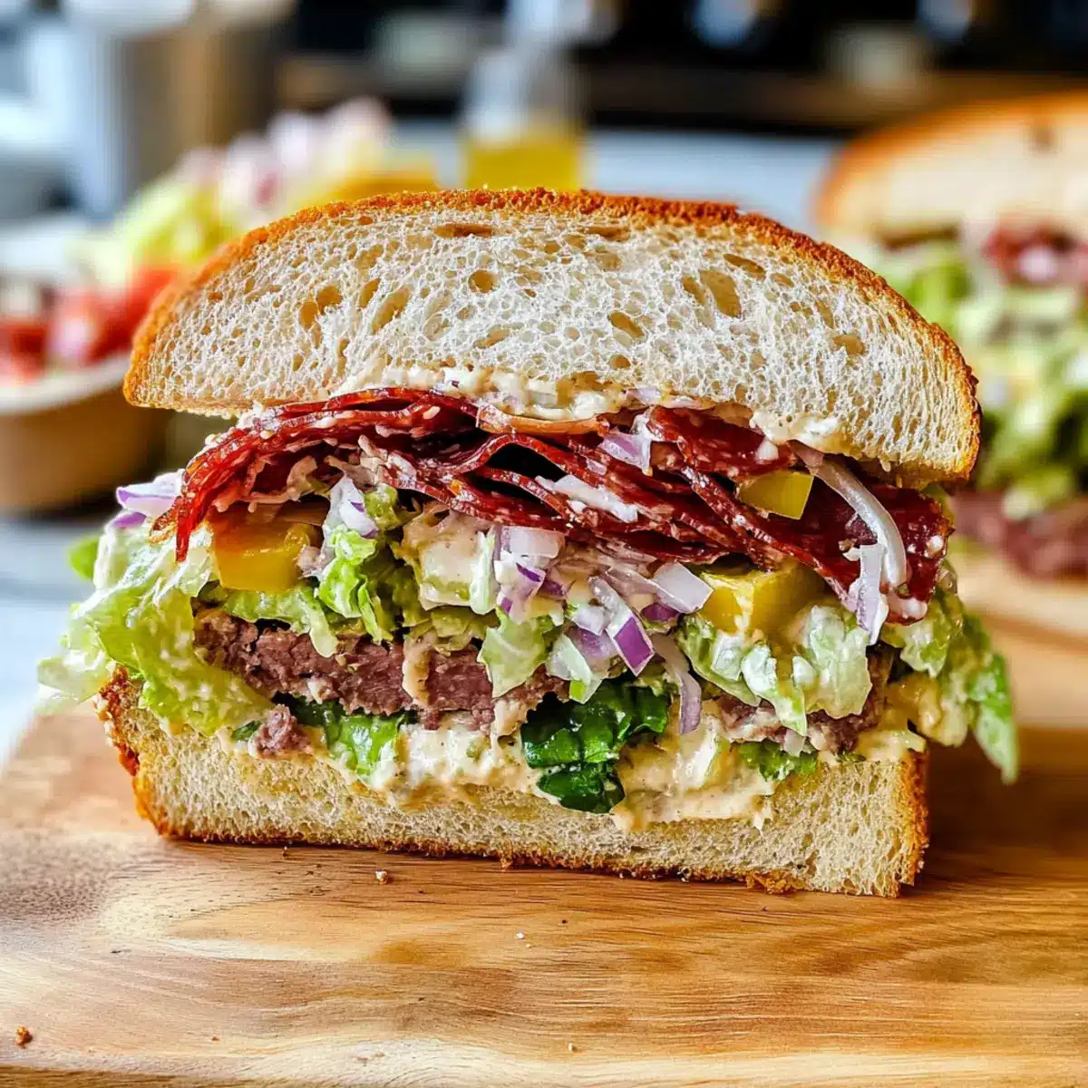 Italian Grinder Salad Sandwich