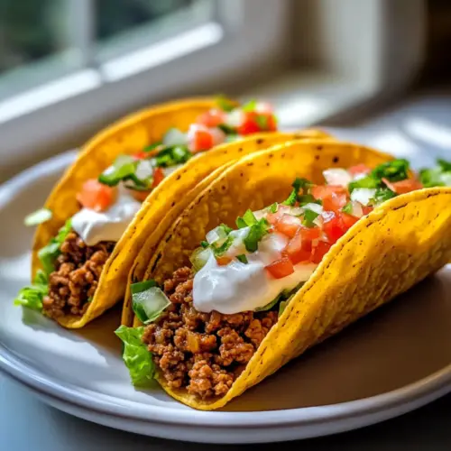 Crispy Beef Smash Tacos with Cheese