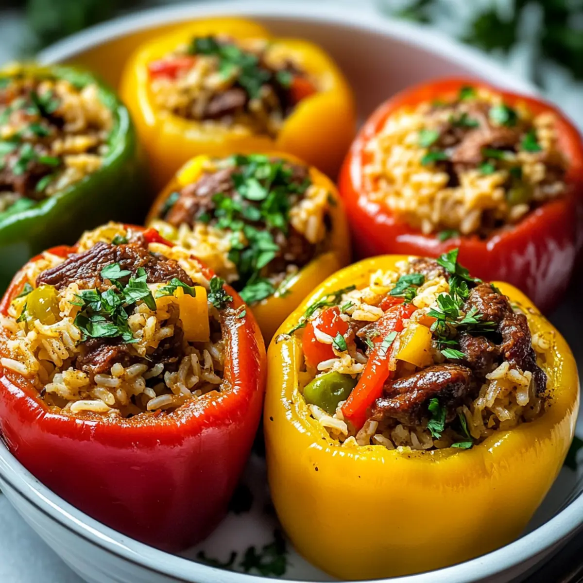 Viral Beef Chuck Roast Stuffed Bell Peppers with Rice